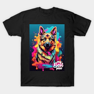 My Best Paw German Shepherds Graffiti T-Shirt